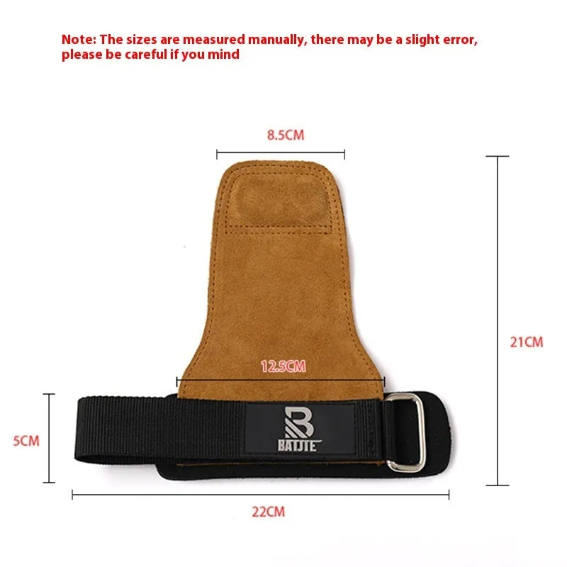Brown wrist protectors for fitness training and pull-up exercises
