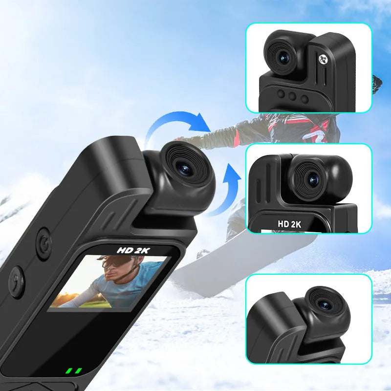 Portable C13-2K back splint recorder with screen, 2K recording, ABS black casing