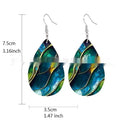 Acrylic drop earrings with intricate flat branch knot pattern design in two style variations