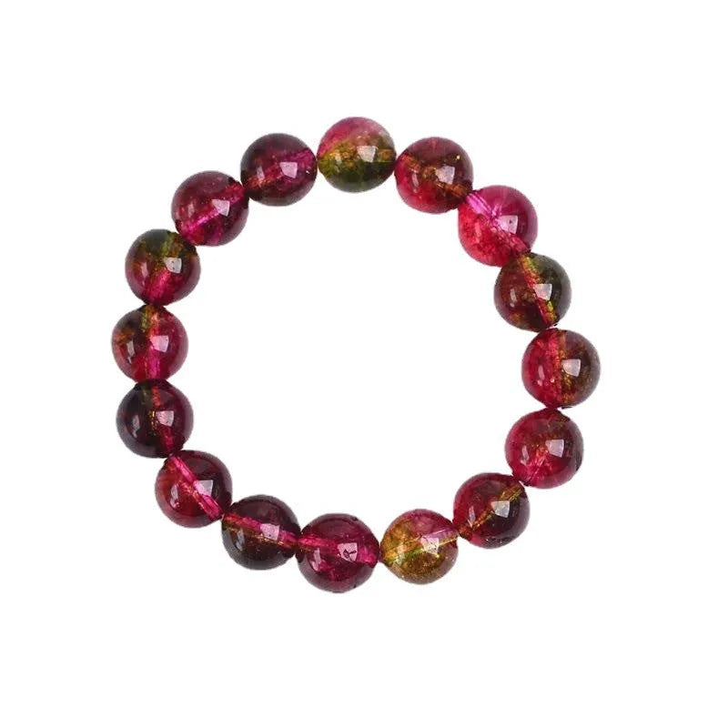 Women's watermelon crystal bracelet in pastel colours showing four size options from 6mm to 12mm diameter