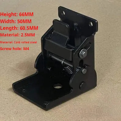 Furniture foot folding hinge with invisible self-locking mechanism in multiple colour finishes