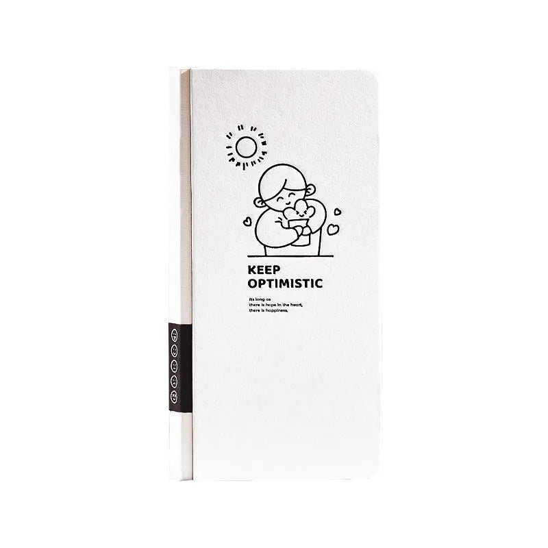 Small plaid mesh design children's notebook with paper cover and stickers.
