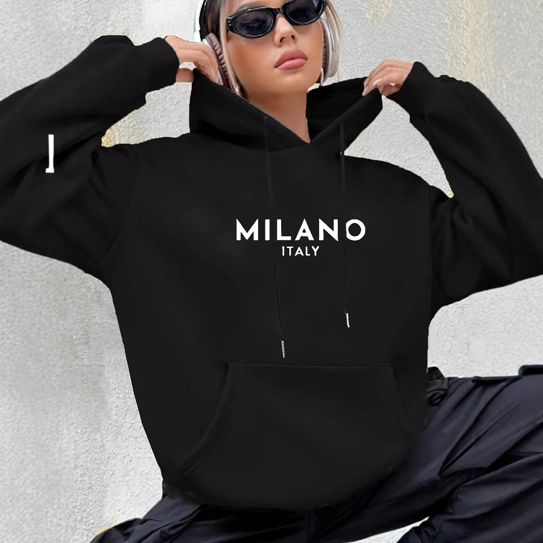 Casual loose fit pullover hoodie in light gray with printed pattern, kangaroo pocket, and hood for men youth polyester fibre