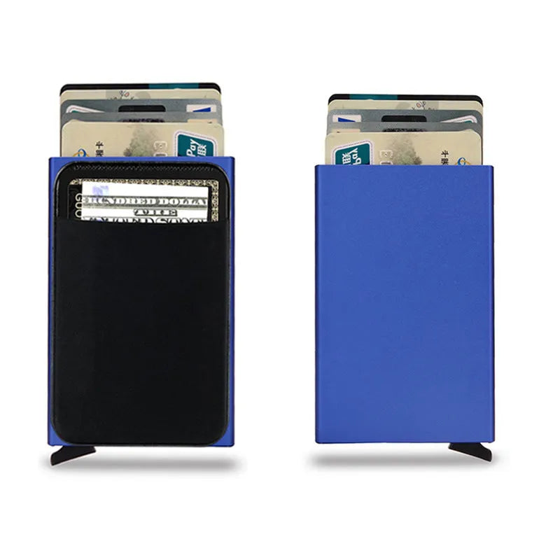 Aluminium alloy slim credit card holder with frosted finish in choice of eight colours