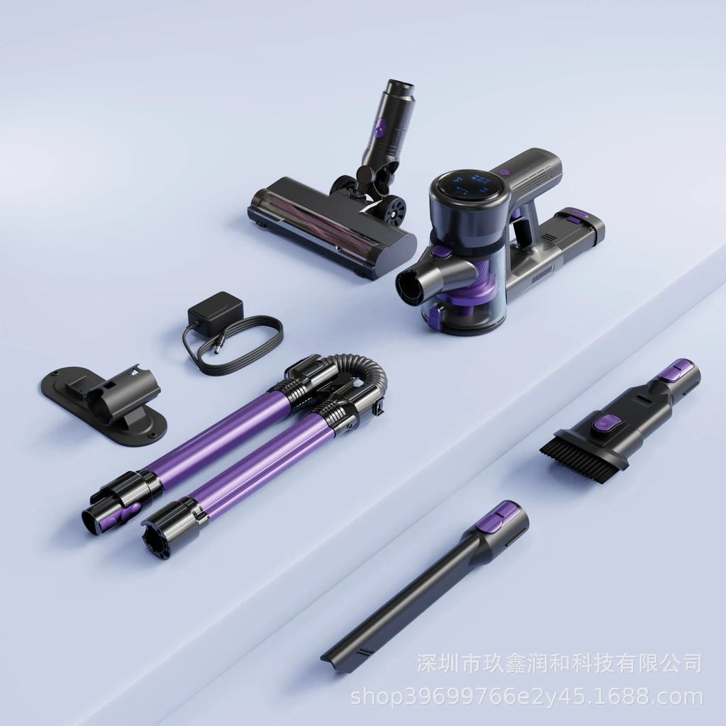 Brushless foldable handheld vacuum cleaner 250W black purple with large suction