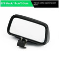 Car rear view auxiliary convex wide angle mirror in black plastic and glass