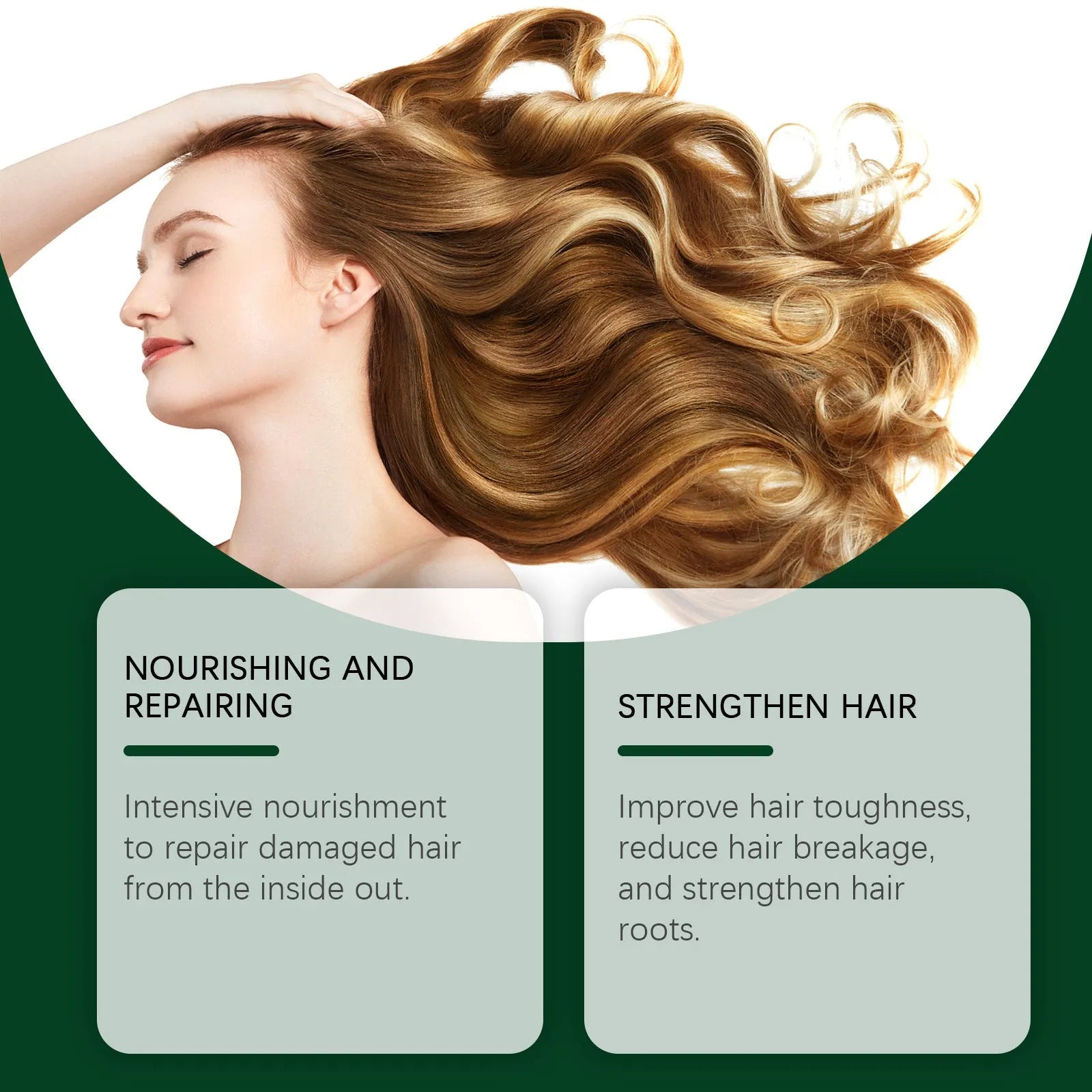 Rosemary coconut hair oil 100ml with squeeze head and comb head on white background