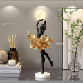 Art Girl resin USB night light ornament in simple modern style with four colour options