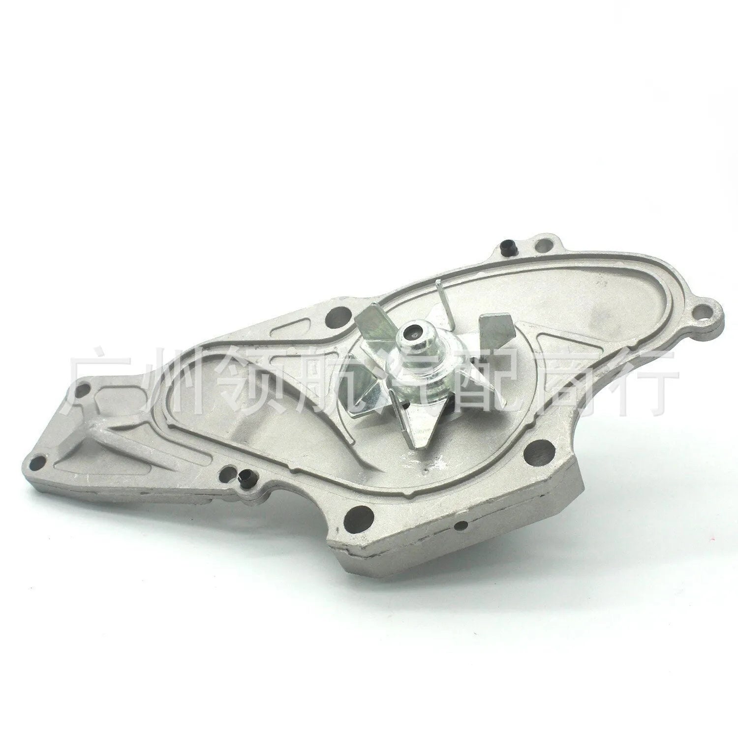 Metal automotive belt and water pump assembly component measuring 28mm by 18mm by 16mm