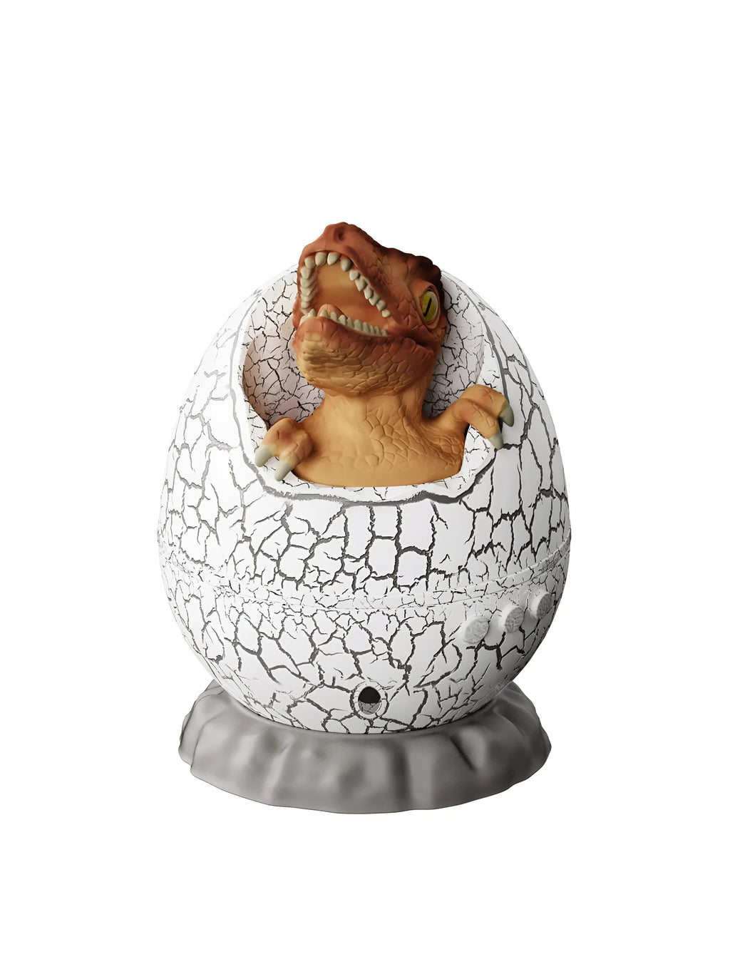 Brown cracked translucent dinosaur egg starry sky projection light with adjustable angle and night light