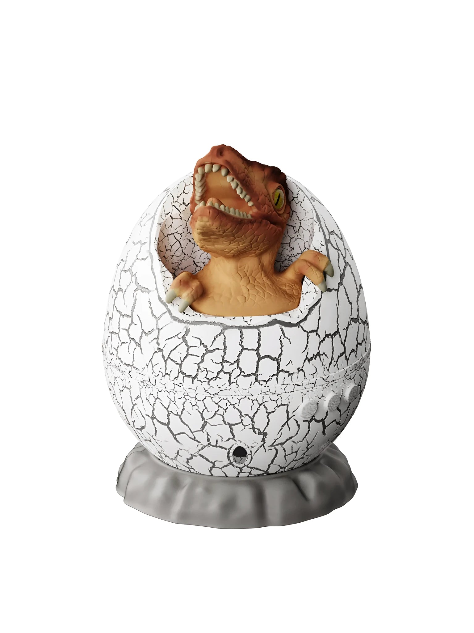 Brown cracked translucent dinosaur egg starry sky projection light with adjustable angle and night light