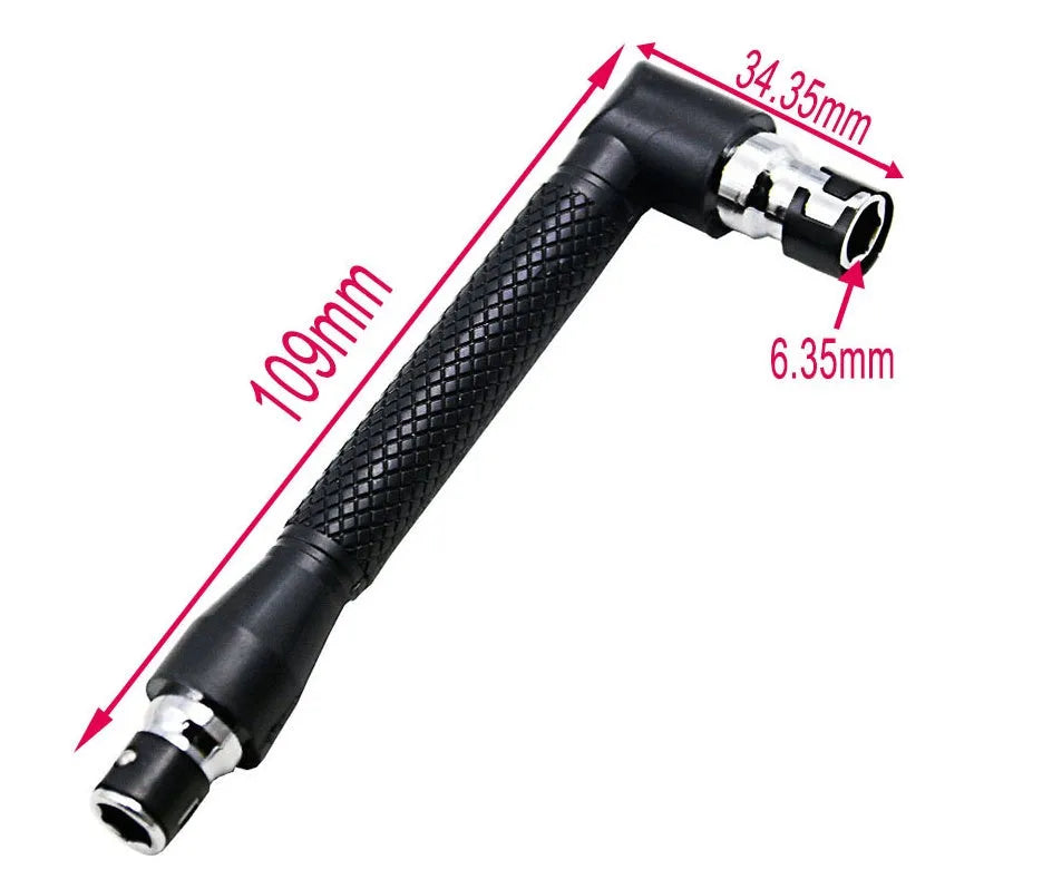 L-type double-headed socket wrench with ten steel drill bits for mechanical repair