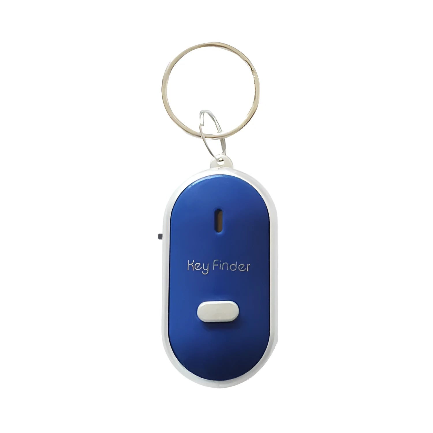 Oval shaped acrylic key finder pendant in red, blue, white, black, or orange colours.