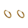 Geometric round gold plated ear clip on copper base with clip fastening