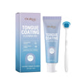 Tongue cleaning gel kit with 50g mint formula tube and 17cm tongue brush for oral hygiene