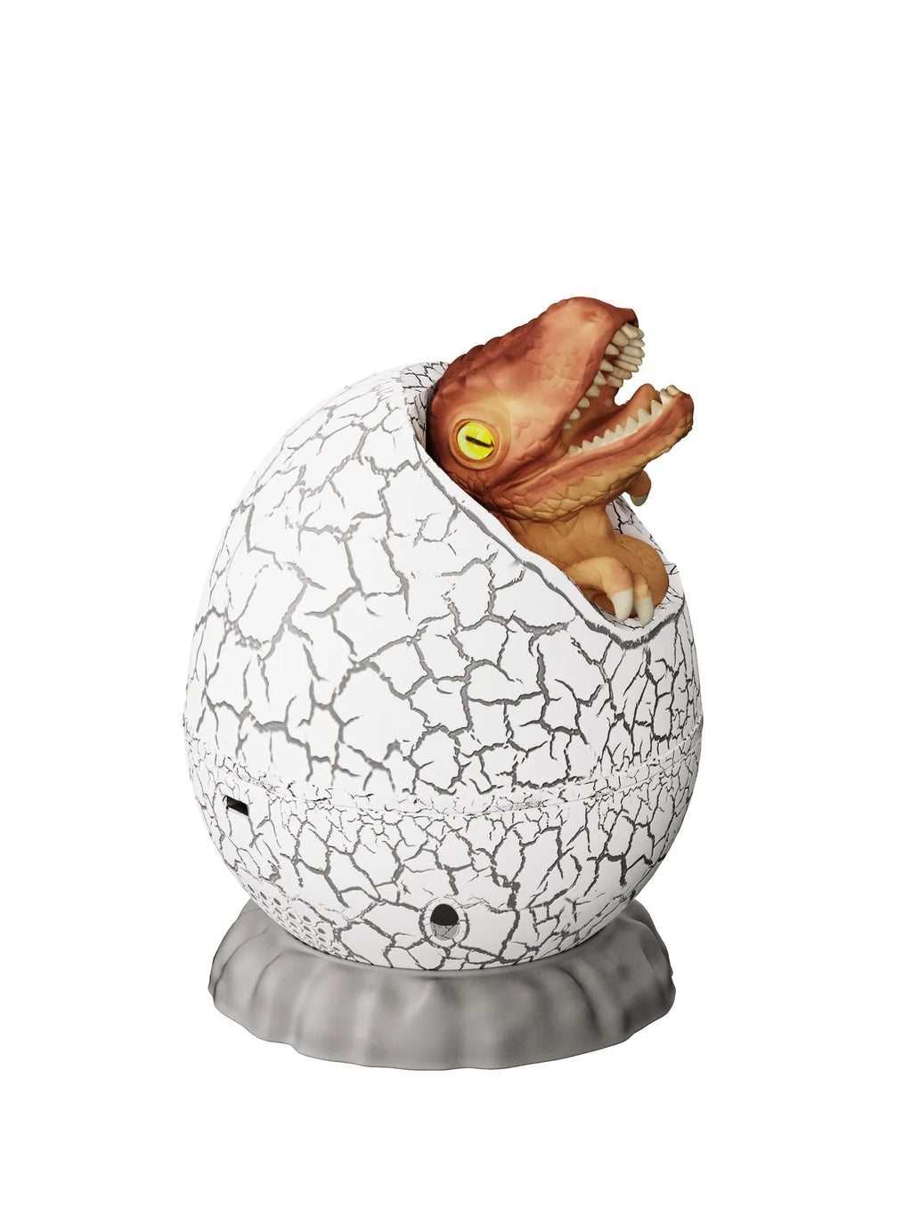 Brown cracked translucent dinosaur egg starry sky projection light with adjustable angle and night light