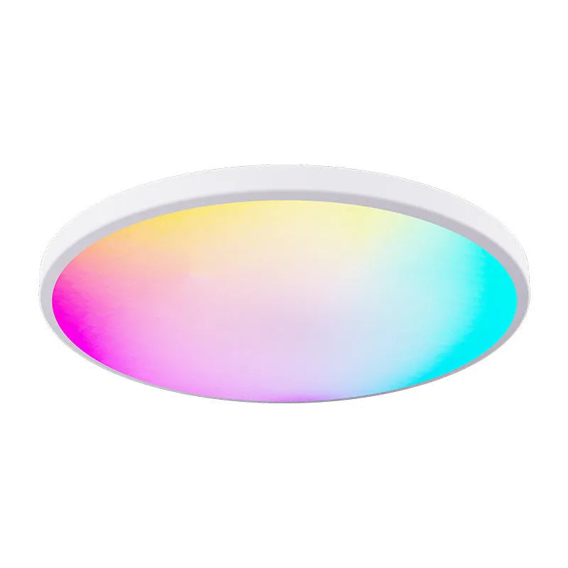 RGBCW intelligent Bluetooth ceiling lamp with full colour dimming in black or white finish
