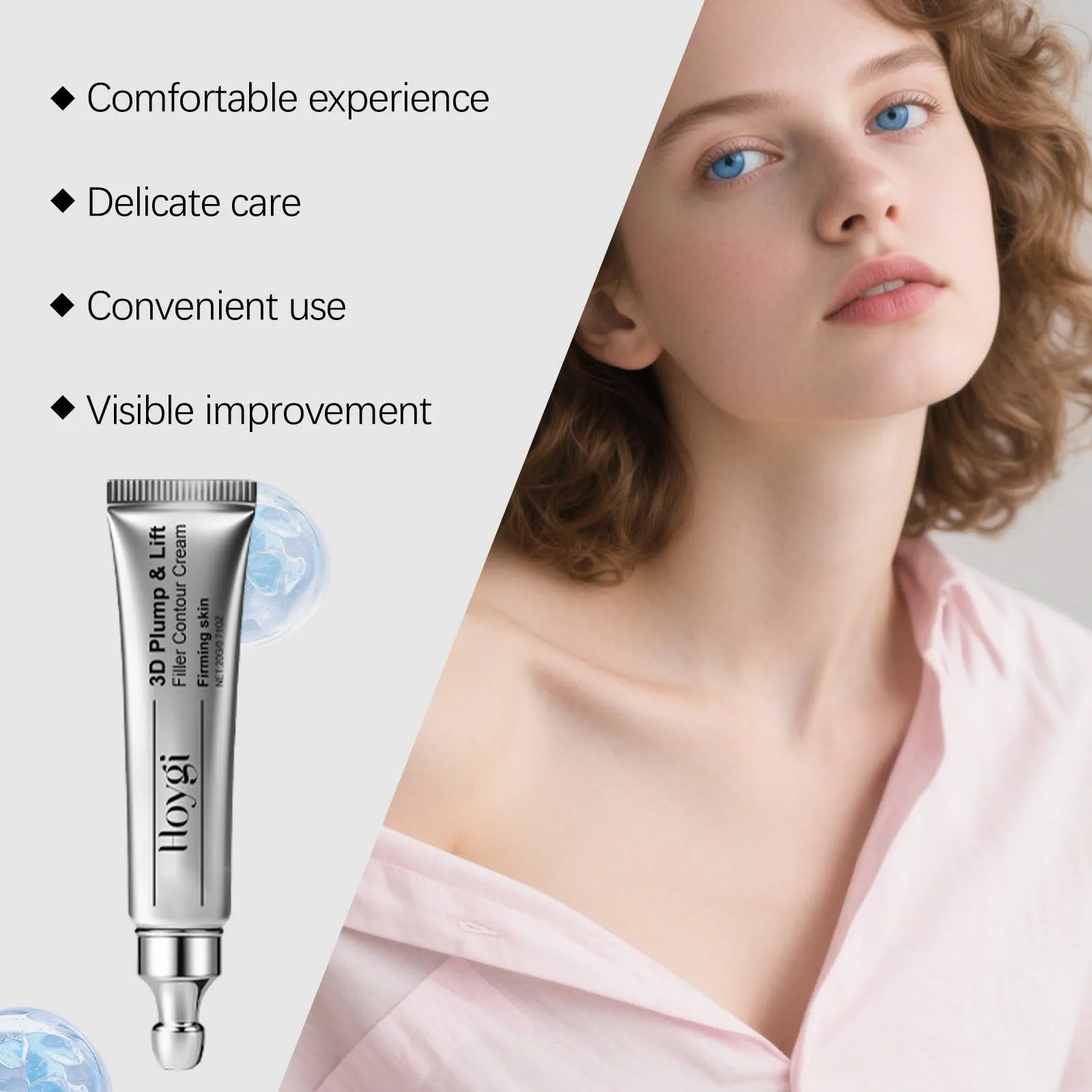 20g tube of moisturising eye cream with ceramide EOS and tripeptide copper-1 ingredients