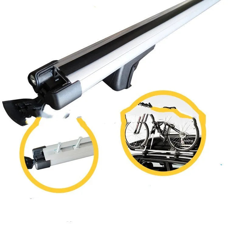 GM SUV alloy roof rack kit with adjustable crossbars showing 75kg load capacity