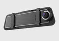 Dual-lens driving recorder with 9.66-inch touch screen mounted in vehicle