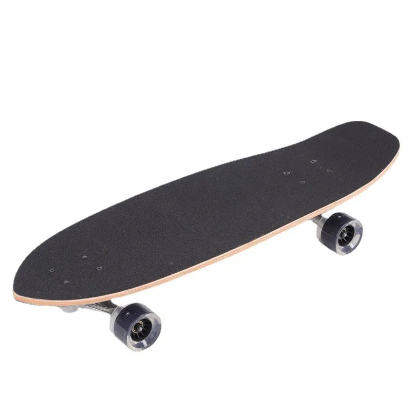 White maple wood street scooter measuring 31 inches in length