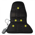 Black infrared heating massage physiotherapy mat with seat cushion and AC power cable