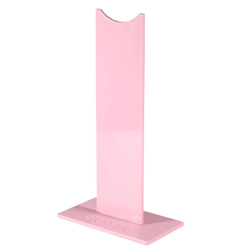 Detachable headphone stand with non-slip base in black colour showing headset storage