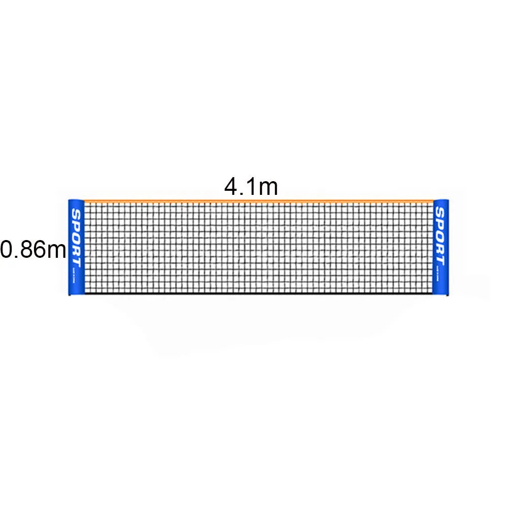 Portable folding badminton bracket with PE net in 3m to 6m size options