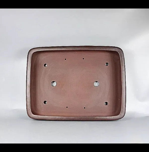 Handmade rectangular antique purple clay flower pot with 60 cm length dimensions