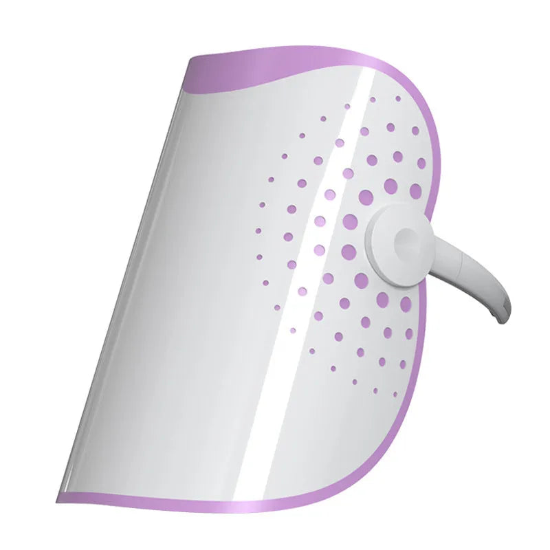 White and purple photon beauty mask IPL device for home facial light therapy.