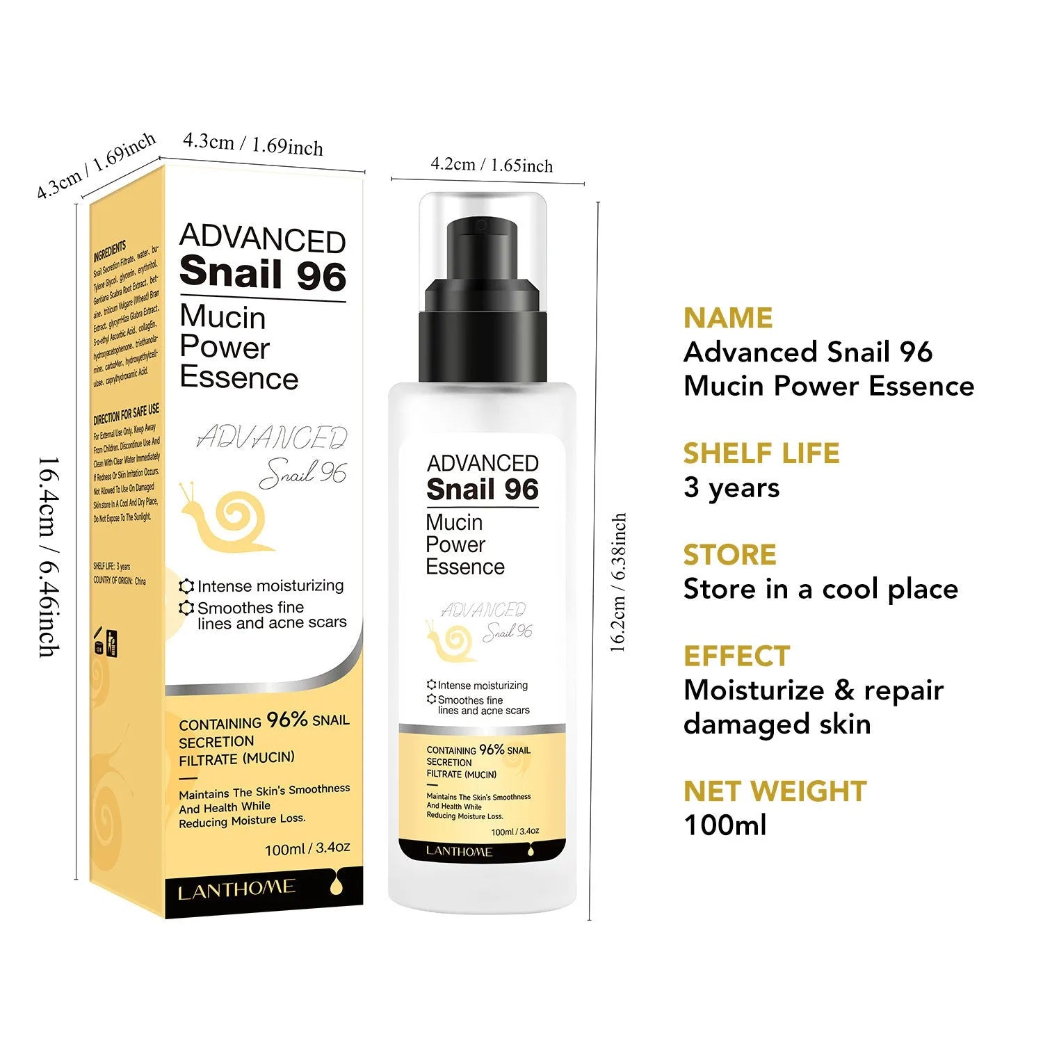Snail Snail Serum moisturising facial essence in a 100ml bottle