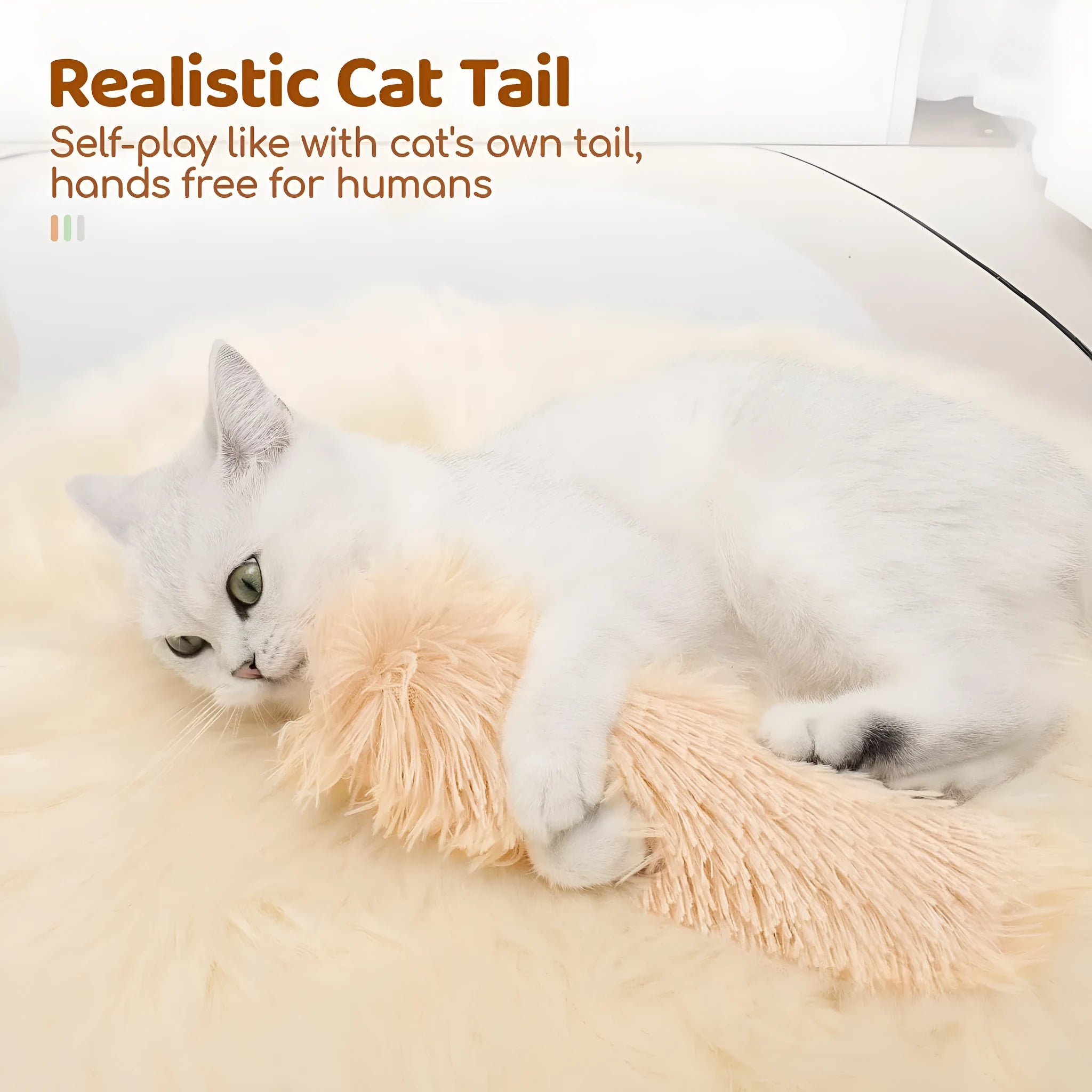 A blue plush cat toy pillow measuring 27cm long on a white background.