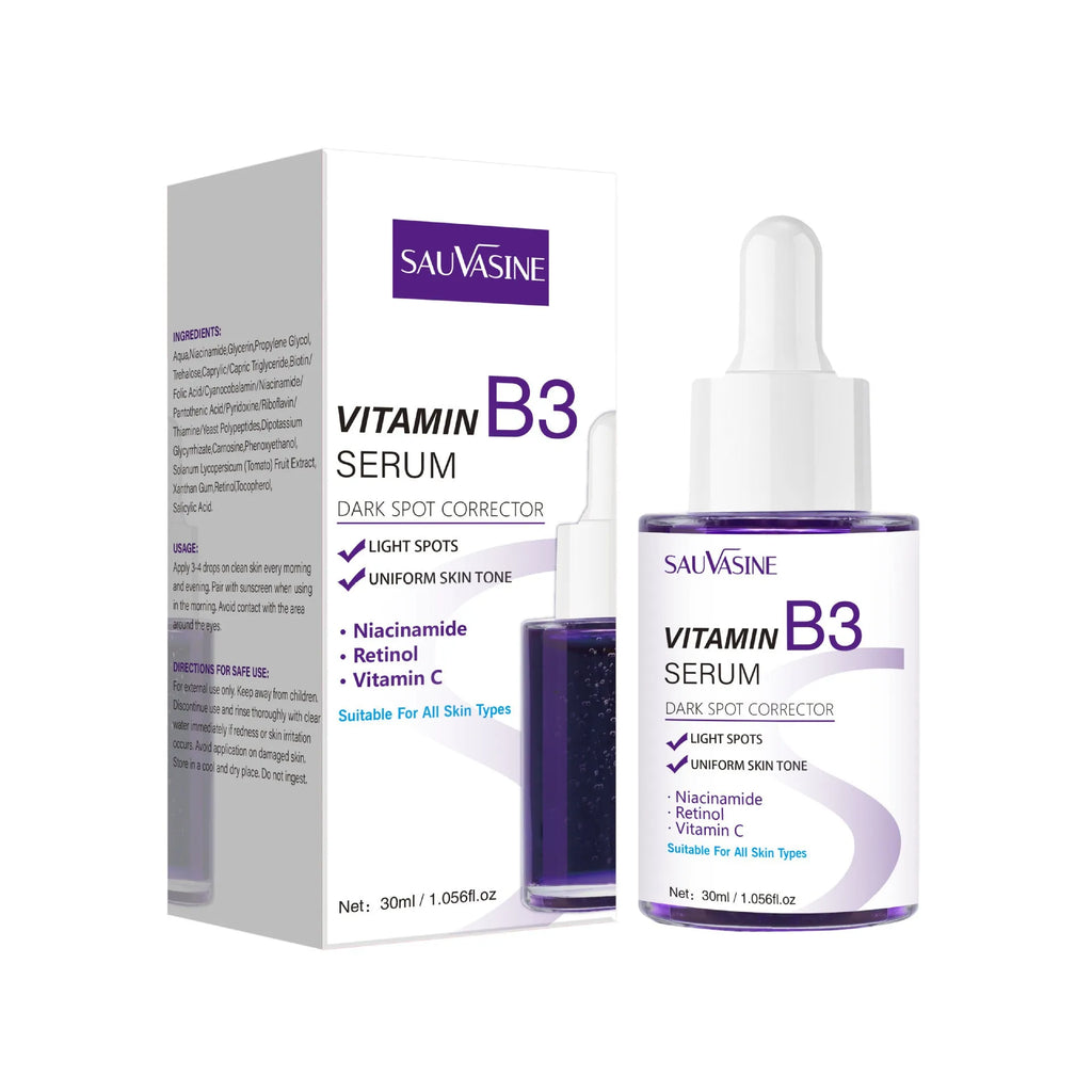 30ml bottle of Vitamin B3 facial essence for nourishing, moisturising and firming all skin types