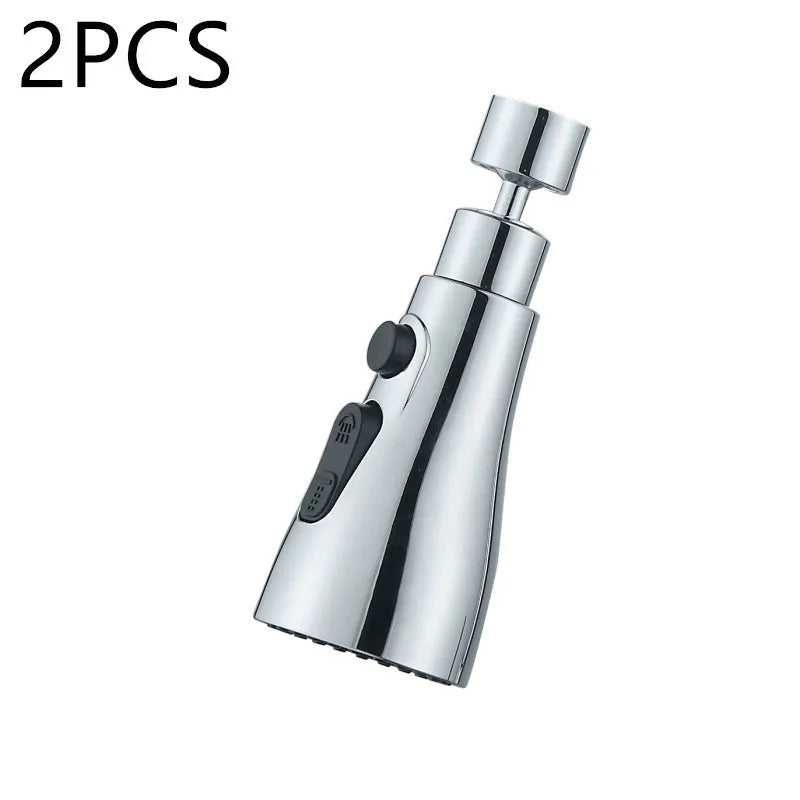 Universal pressurised kitchen faucet sprayer nozzle with rotating head in matte black finish