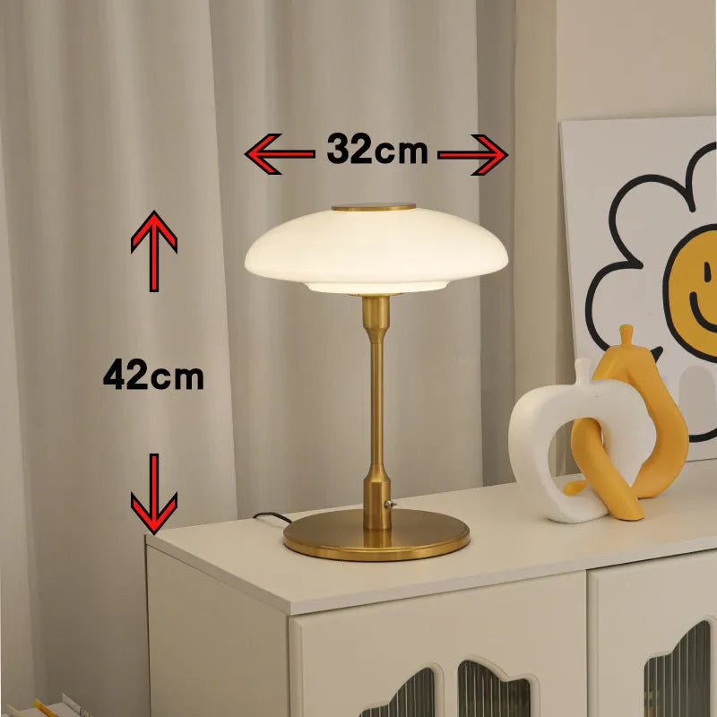 Korean vintage style bedside atmosphere lamp with metal holder in golden orange, white, pink or golden white
