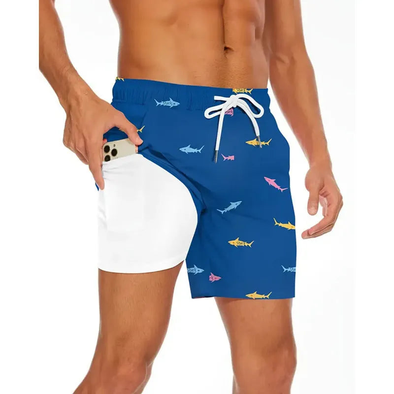 Men's loose-fit polyester beach pants in multiple colours available in sizes from XS to 5XL