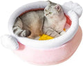 Pink magic honey pot shaped cat sofa bed with a removable cushion for small pets