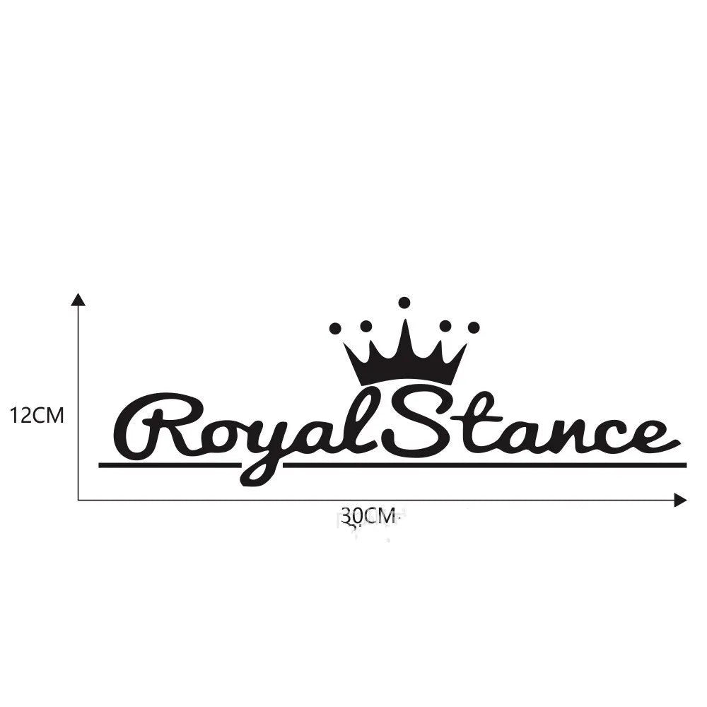Reflective crown pattern car window sticker measuring 30cm by 12cm in colourful vinyl