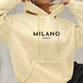 Casual loose fit pullover hoodie in light gray with printed pattern, kangaroo pocket, and hood for men youth polyester fibre