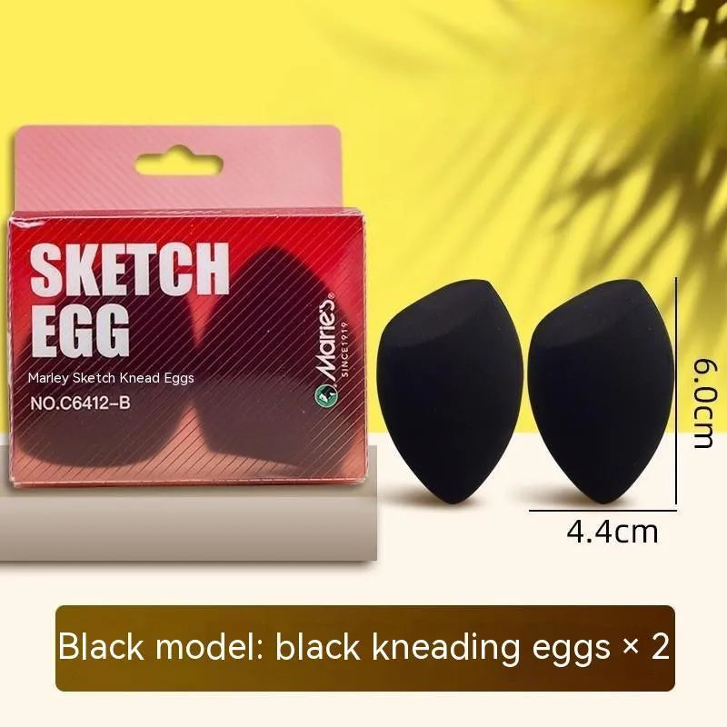 Fluorescent plastic sketch rubbing knife with smear tip for pencil and charcoal erasing