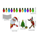 Christmas elk cartoon design magnetic car decoration sticker with reflective threads