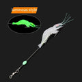 Luer soft fishing lures in six colours including luminous options with 4 cm hooks