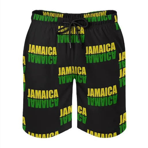 Men's 3D digital printing mesh cloth sports beach shorts in straight type cut, summer polyester shorts