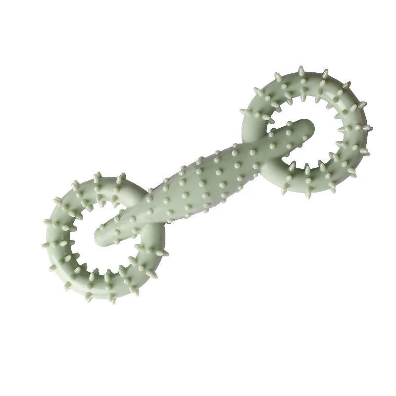Blue TPR dog chew ring toy measuring 16cm diameter for teething puppies