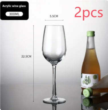 Modern simplicity PC acrylic wine glass with drop-resistant food-grade plastic construction