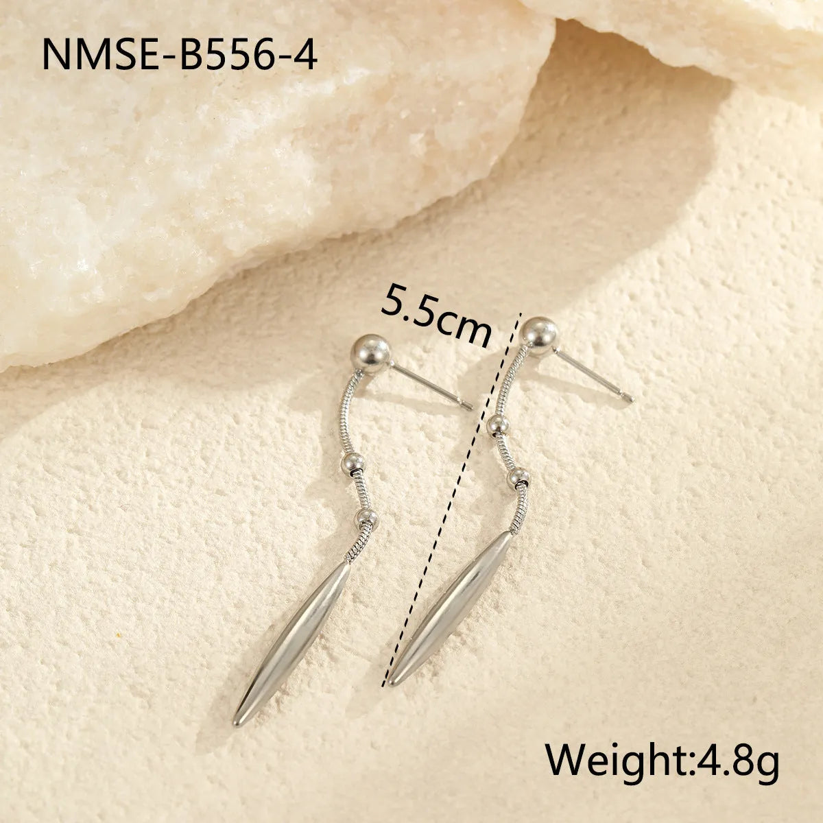 Stainless steel tassel water drop earrings with Y-word chain ornament in 18K gold electroplated finish, geometric drop-shaped design