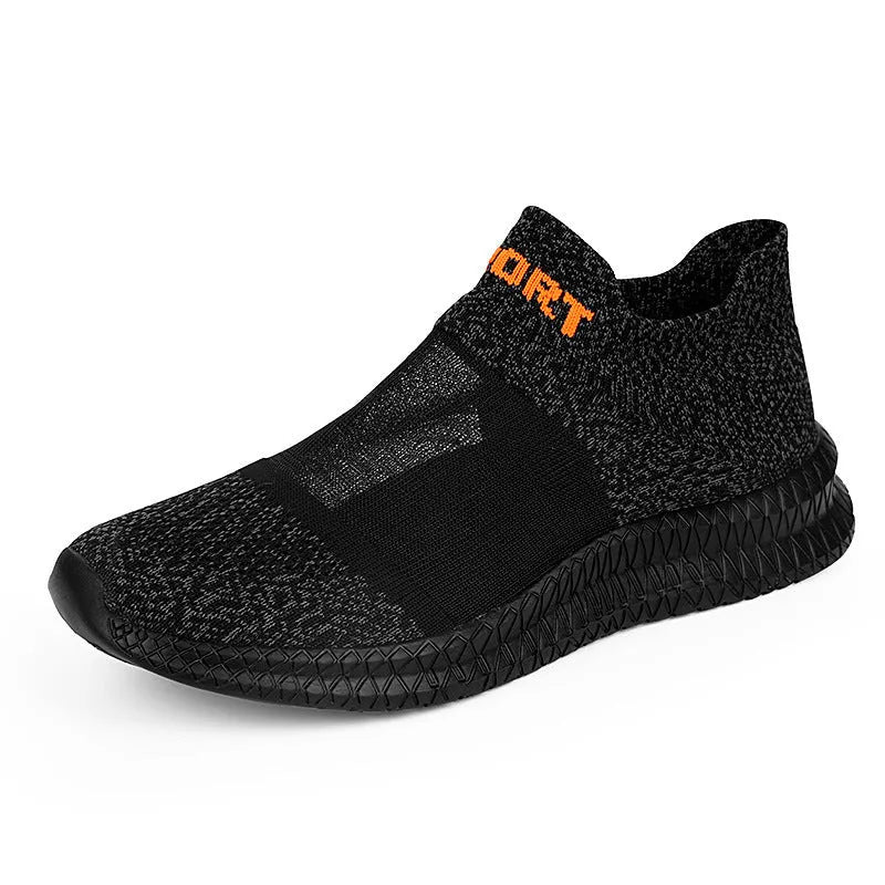Flyknit casual sock shoes in khaki colour with lace-up front and tassel detail on a flat MD sole.