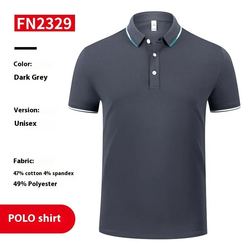 Company culture polo shirt for men women, cotton short sleeve, solid colour, digital printing, loose fit, sizes S to 4XL