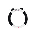 38cm plush thermal car steering wheel cover with embroidered cartoon animal designs