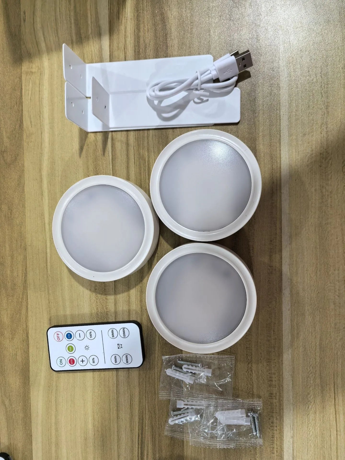 Wireless LED painting lamp with a magnetic mounting belt and remote control in black finish.